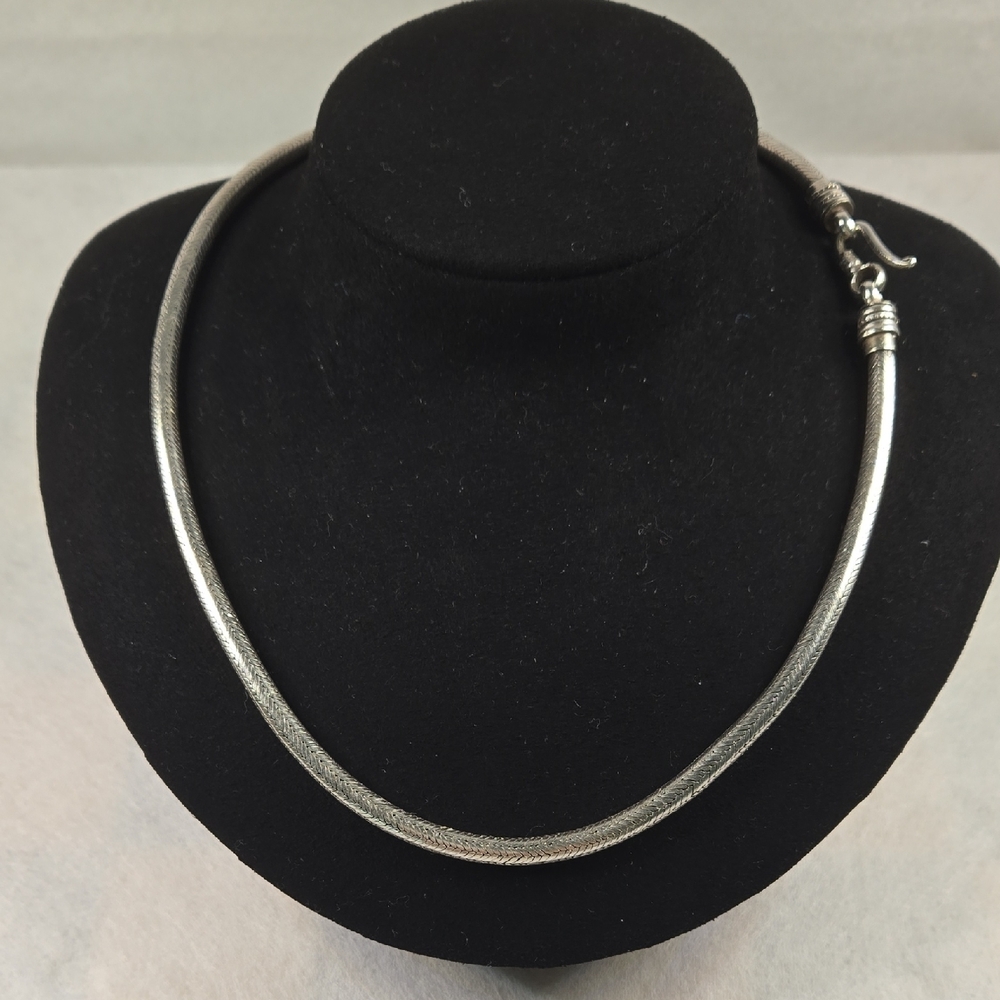 Sleek Silver Snake Chain Necklace